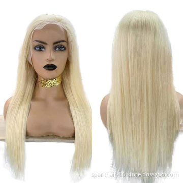 100% Mink Raw Virgin Cuticle Aligned Brazilian Blonde Lace Frontal Wig Human Hair 613 transparent Lace Front Wigs With Baby Hair